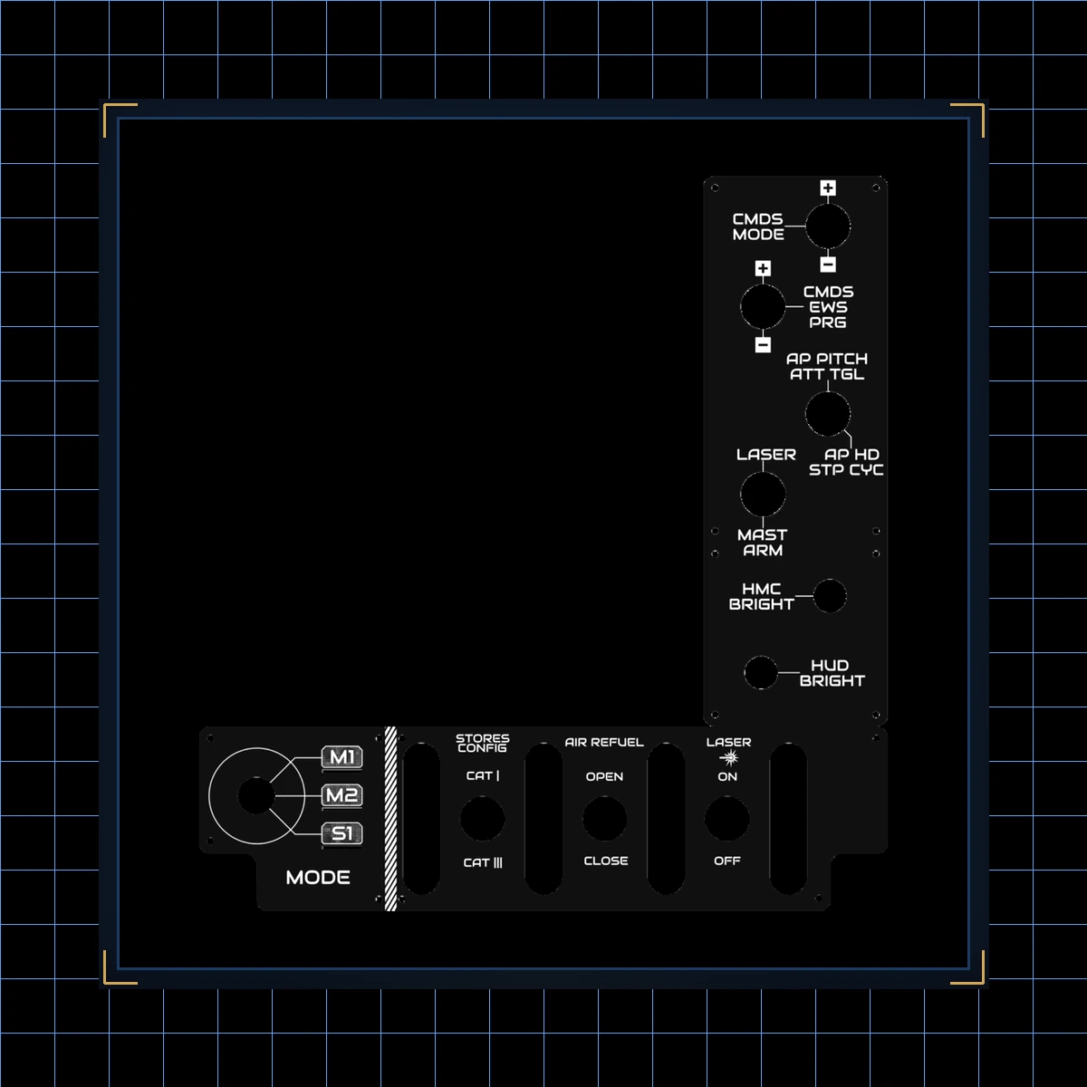 Saitek X55-X56 Replacement Plates